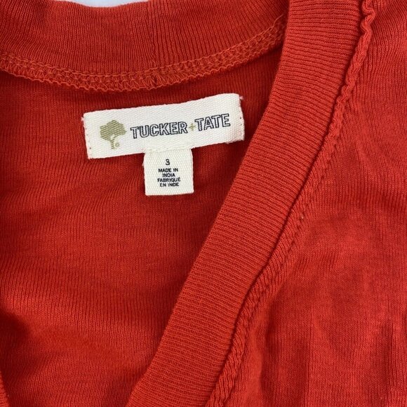 Tucker+Tate Cardigan Girls Small Red Button Front Long Sleeves New - Picture 3 of 6